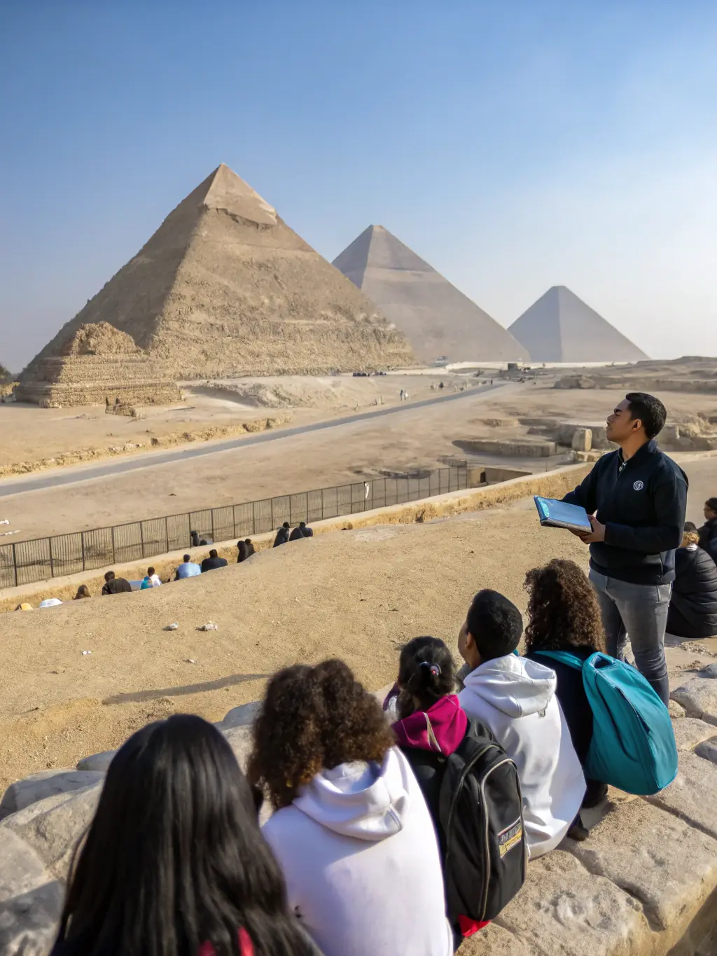 A photograph of children participating in a guided tour of a historical site, highlighting the association's educational initiatives.