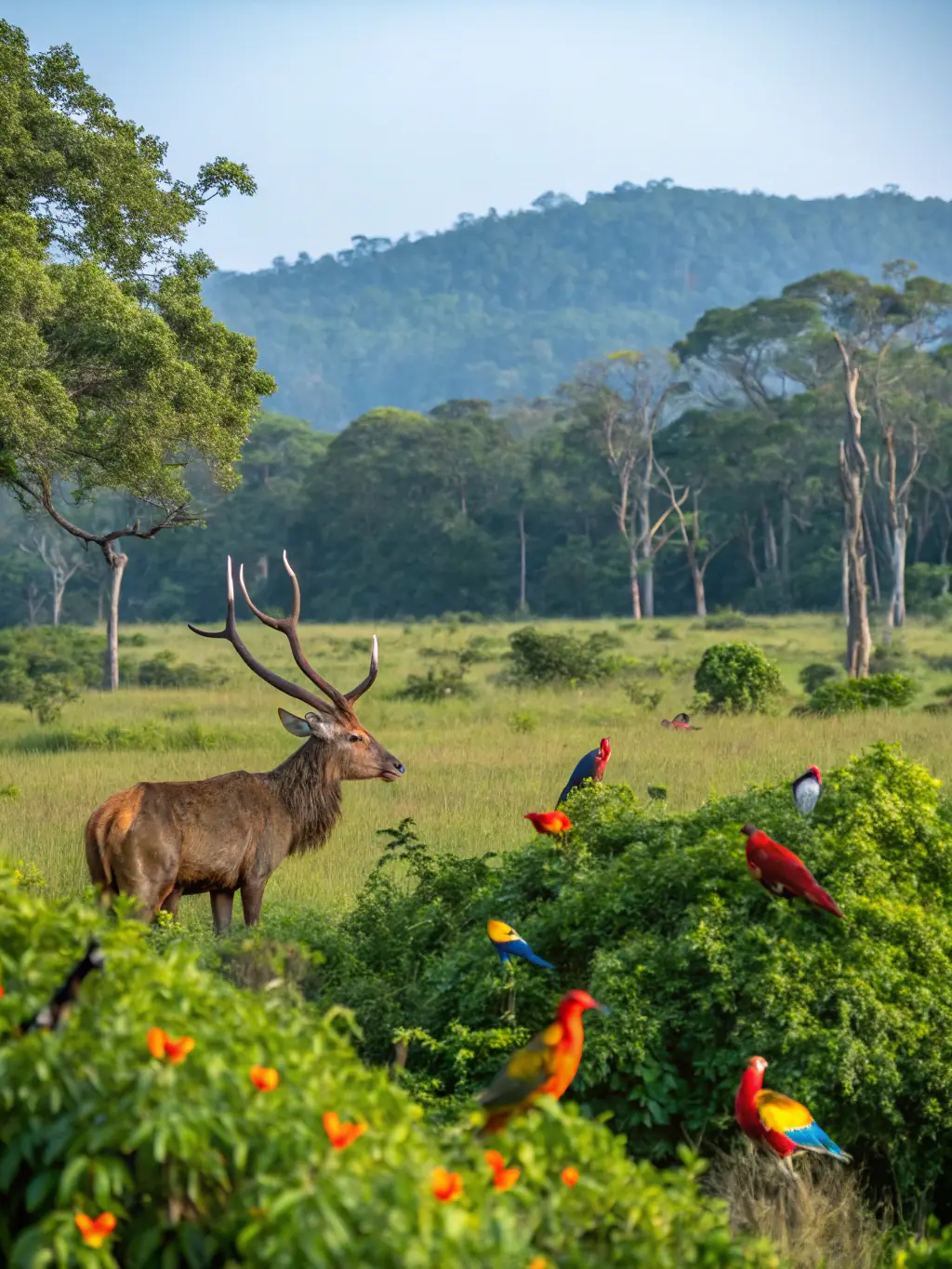 An aerial view of a revitalized natural area, showcasing the positive environmental impact of the association's conservation efforts.